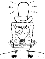 A coloring page of spongebob squarepants
